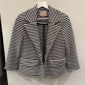 Buru Black and White Striped Blazer, size XS